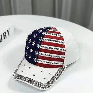 New Five-pointed Star Artificial Diamond Baseball Cap Outdoor Sunshade Hat